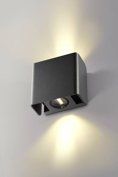 LA 1002900 VÝPRODEJ VZORKU Nástěnné svítidlo MANA antracit LED 12W 325lm 3000K - BIG WHITE (SLV)