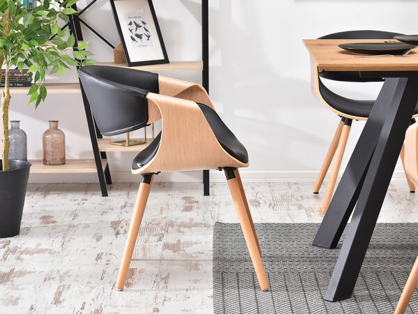 Židle Bjorn K (dub černý + dub). Akce -10%