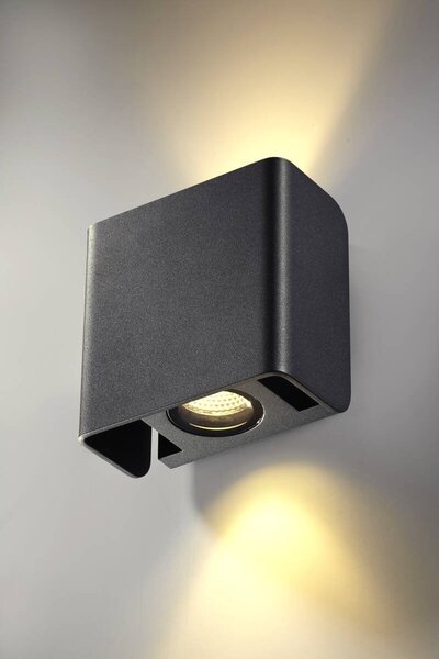 LA 1002900 VÝPRODEJ VZORKU Nástěnné svítidlo MANA antracit LED 12W 325lm 3000K - BIG WHITE (SLV)