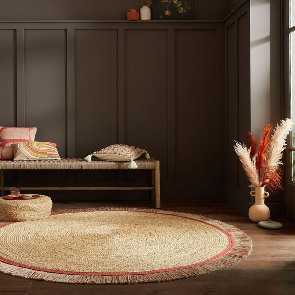Flair Rugs, Kusový koberec Kahana Terracotta kruh, 180x180 (průměr) kruh, oranžová, chodba / předsíň