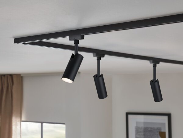 P 96917 URail LED-spot Tubo 5W černá mat 3000K kov/umělá hmota - PAULMANN