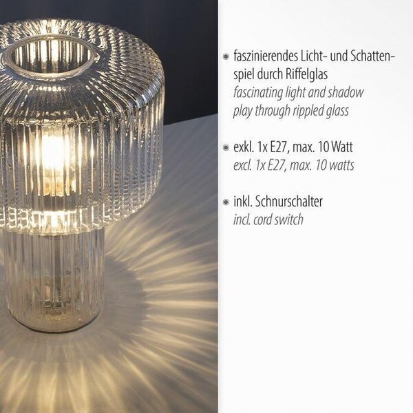 Paul Neuhaus Stolní lampa FUNGUS, 1xE27, v. 35 cm Barva: Kouřová