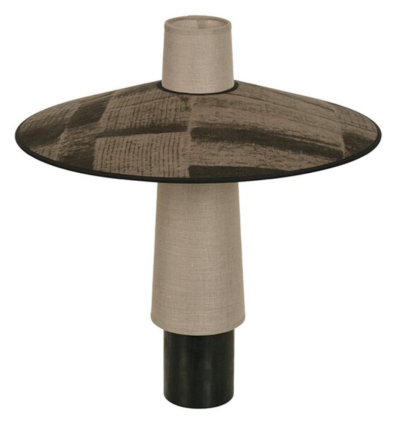 Stolní lampa Forestier, Thésée, Šedá, Obývací pokoj, Tkanina / Textil, Boho