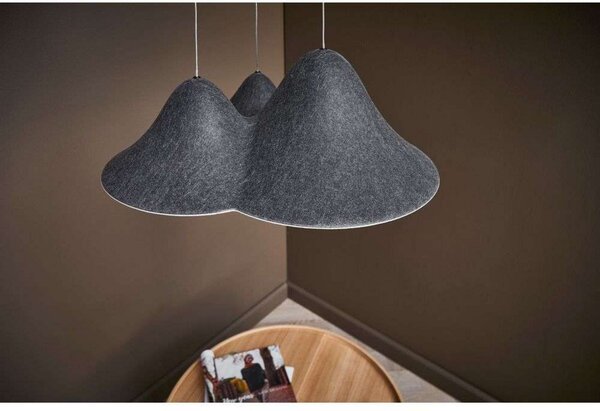 Závěsná svítidlo LOOM DESIGN, stmívatelné, Černá, Obývací pokoj, Hliník
