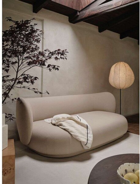 Stojací Lampa ferm LIVING, Béžová, Obývací pokoj, Papír / Karton