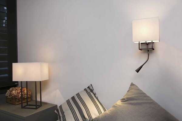 VESPER hnědá a béžová stolní lampa - FARO