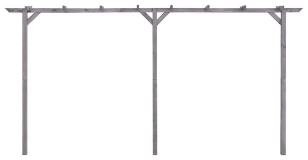 Zahradní pergola šedá 400 x 40 x 205 cm impregnovaná borovice