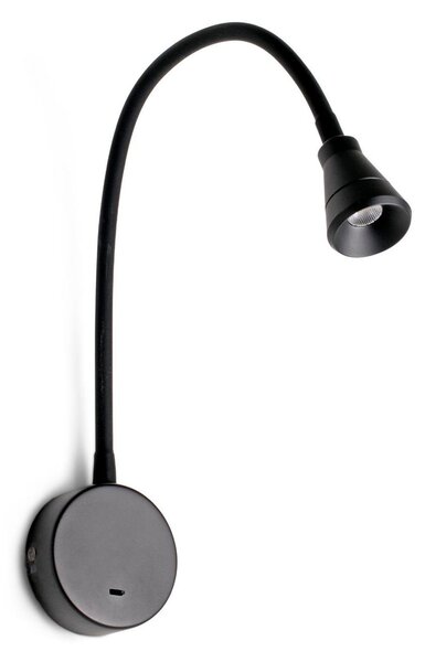 BEL nástěnná lampa na čtení, černá - FARO