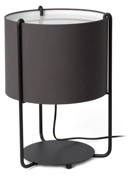 DRUM černá/šedá stolní lampa - FARO