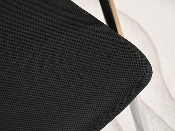 Židle Harold (černá + chromová). Akce -10%