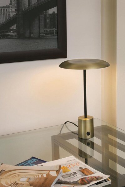 HOSHI zlatá a černá stolní lampa - FARO