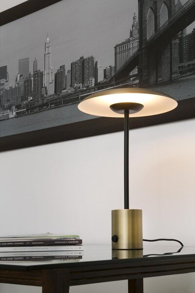 HOSHI zlatá a černá stolní lampa - FARO