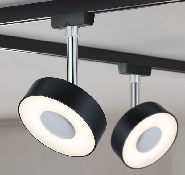 P 96915 URail LED-spot Circle 5W černá mat 2700K kov/umělá hmota stmívatelné - PAULMANN