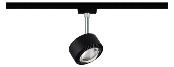 P 96927 URail LED-spot Aldan 9W černá mat/chrom 2700K kov/umělá hmota stmívatelné - PAULMANN