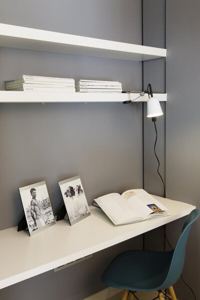 STUDIO bílá stolní lampa s klipem - FARO