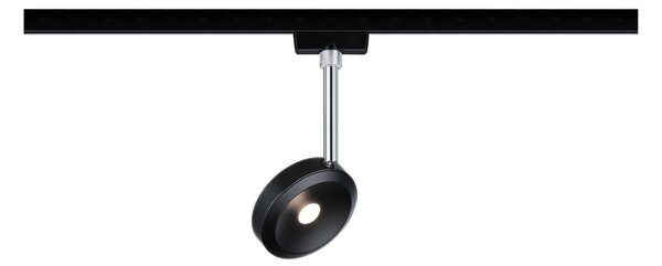P 96922 URail LED-spot Discus 5W černá mat/chrom 2700K kov/umělá hmota stmívatelné - PAULMANN