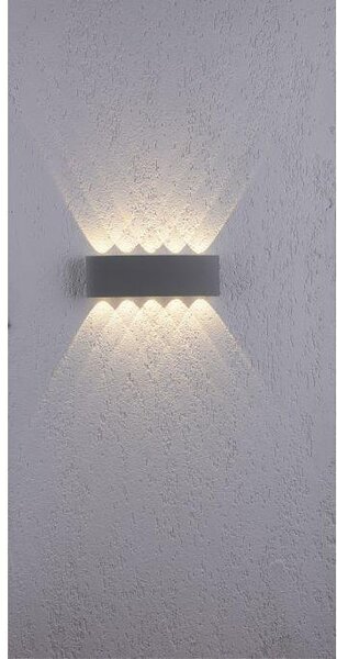PN 9489-21 CARLO LED nástěnné svítidlo, venkovní osvětlení, stříbrná 3000K - PAUL NEUHAUS