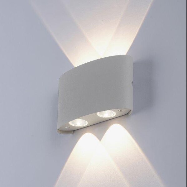 PN 9487-21 CARLO LED nástěnné svítidlo, venkovní osvětlení, stříbrná 3000K - PAUL NEUHAUS