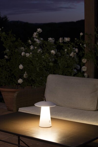 TASK LED, bílá přenosná stolní lampa - FARO