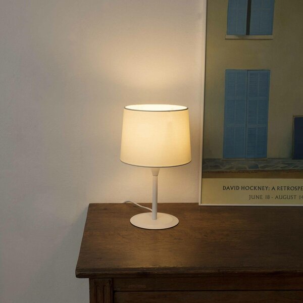 CONGA S bílá/béžová stolní lampa - FARO