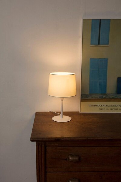 CONGA S bílá/béžová stolní lampa - FARO