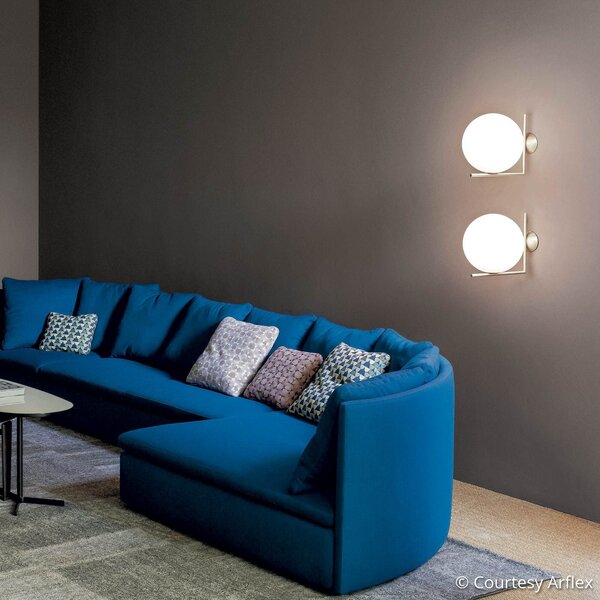 Nástěnná Svítidla FLOS, IC C/W2, stmívatelné, Metalická, Obývací pokoj, Sklo, Design