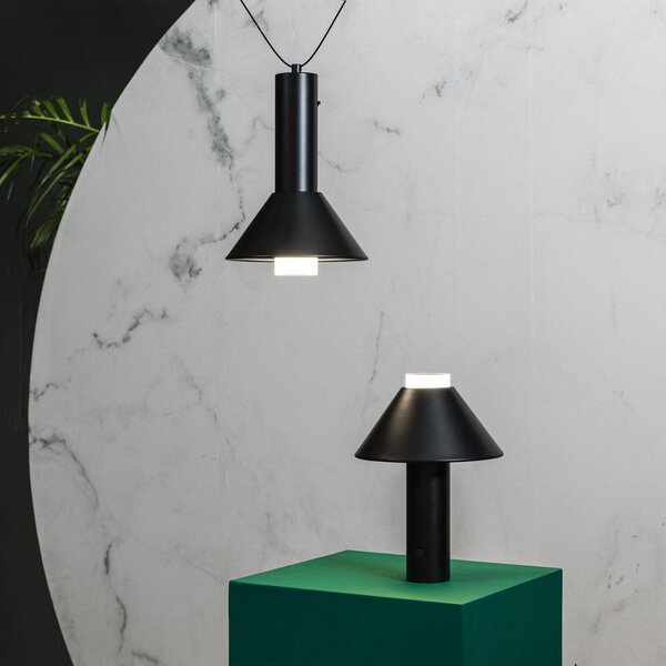 FUJI černá přenosná stolní lampa - FARO
