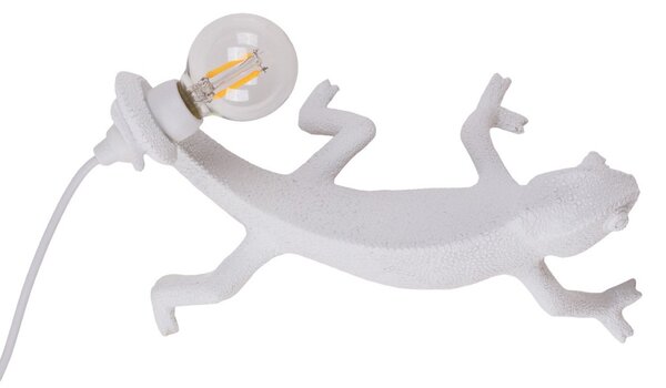 Stolní lampa SELETTI, Chameleon Lamp Going Down, Bílá, Obývací pokoj, Plast, Design