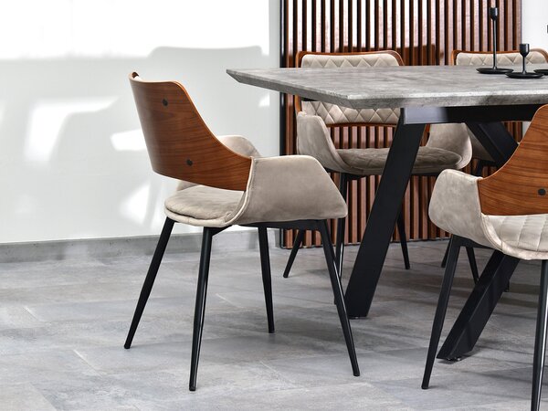 Židle Morgana (ořech + černá). Akce -20%