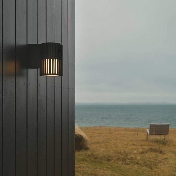 Nordlux Venkovní nástěnné svítidlo Aludra Seaside, hliník, černé, stmívatelný, Černá, Hliník