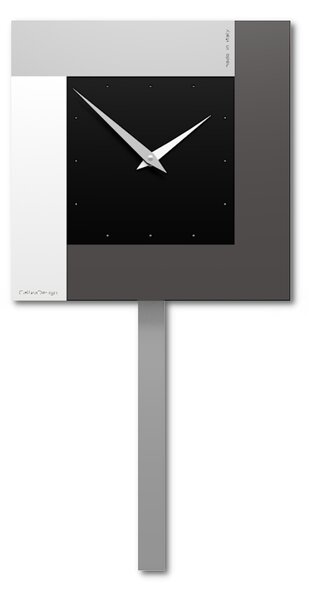 Designové kyvadlové hodiny Calleadesign 58-11-1-5 Pendolo Stripes černá 63cm
