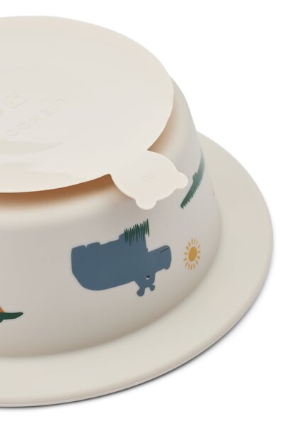 Miska s přísavkou Peony Safari Sandy mix – set 2 ks