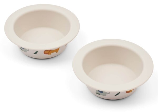 Miska s přísavkou Peony Safari Sandy mix – set 2 ks