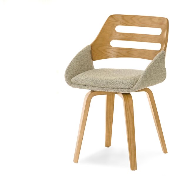 Židle Theo K (béžová + dub). Akce -20%