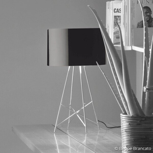 Stolní lampa FLOS, RAY, stmívatelné, Černá, Obývací pokoj, Kov, Design