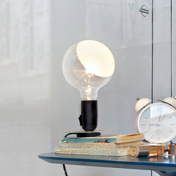 Stolní lampa FLOS, Lampadina, Černá, Obývací pokoj, Kov, Design