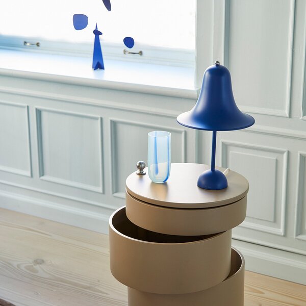 Stolní lampa Verpan, Pantop, Modrá, Obývací pokoj, Kov, Design