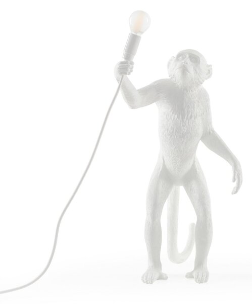 Stolní lampa SELETTI, Monkey Lamp, Bílá, Obývací pokoj, Plast, Design