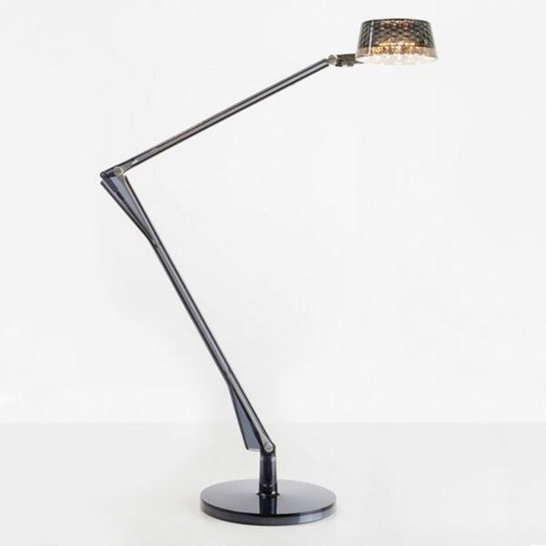 Stolní lampa Kartell, Aledin Dec, Šedá, Obývací pokoj, Plast, Moderní