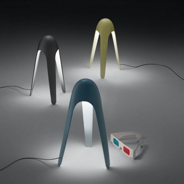 Stolní lampa Martinelli Luce, Cyborg, Šedá, Obývací pokoj, Kov, Design