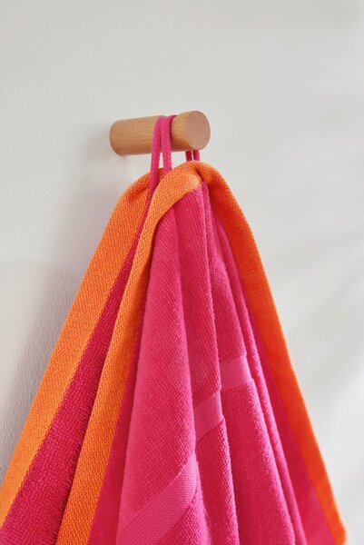 OSUŠKA NA PLÁŽ, 90/180 cm, oranžová, pink S. Oliver - Plážové osušky, Online Only