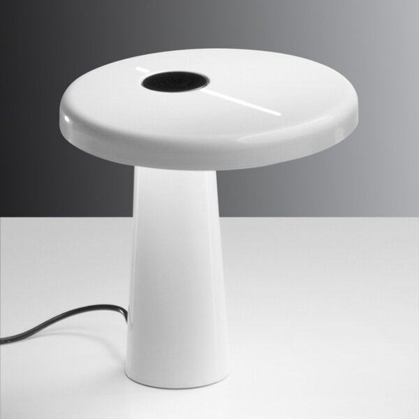 Stolní lampa Martinelli Luce, Hoop, Bílá, Pracovna, Plast, Design
