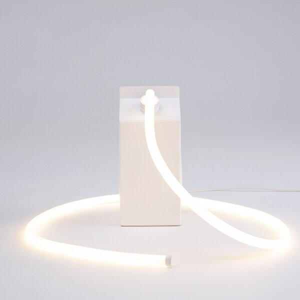 Stolní lampa SELETTI, Daily Glow, Bílá, Obývací pokoj, Plast, Design