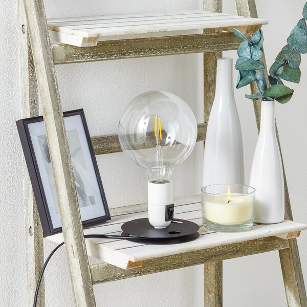 Stolní lampa FLOS, Lampadina, Bílá, Obývací pokoj, Kov, Design