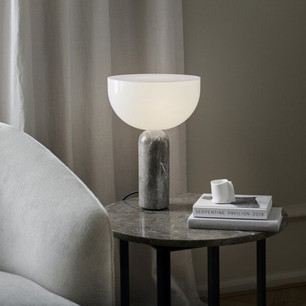 Stolní lampa New Works, Kizu Small, Šedá, Obývací pokoj, Kámen, Design