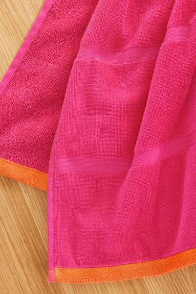 OSUŠKA NA PLÁŽ, 90/180 cm, oranžová, pink S. Oliver - Plážové osušky, Online Only