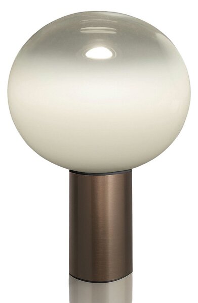 Stolní lampa Artemide, Laguna 26, stmívatelné, Bronzová / starobylá mosaz, Obývací pokoj, Sklo, Design