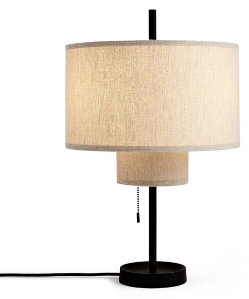 Stolní lampa New Works, Margin, Béžová, Obývací pokoj, Tkanina / Textil, Design
