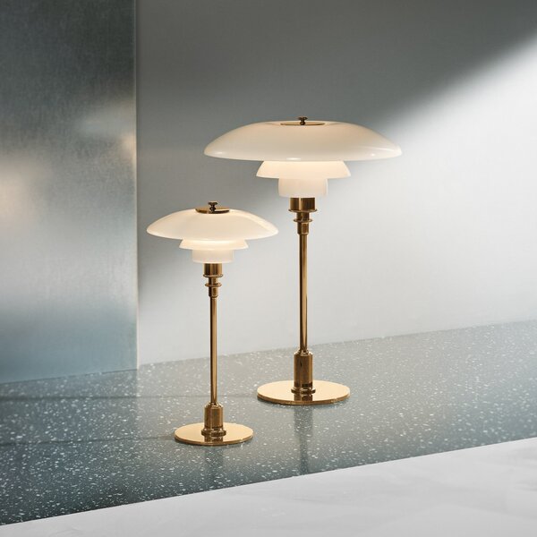 Stolní lampa Louis Poulsen, PH 2/1, Zlatá / mosazná, Obývací pokoj, Kov, Design