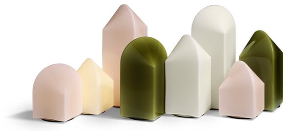 Stolní lampa HAY, Parade, stmívatelné, Bílá, Obývací pokoj, Sklo, Design